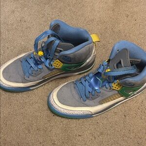 Jordan Gray and Yellow Athletic Shoes